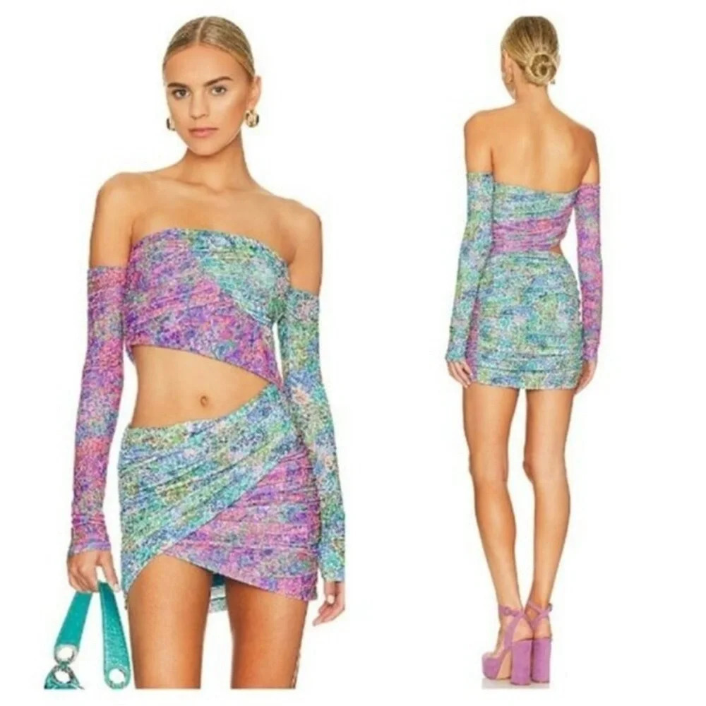 NBD Elea Mini Dress in Mixed Florals NWOT Size Small